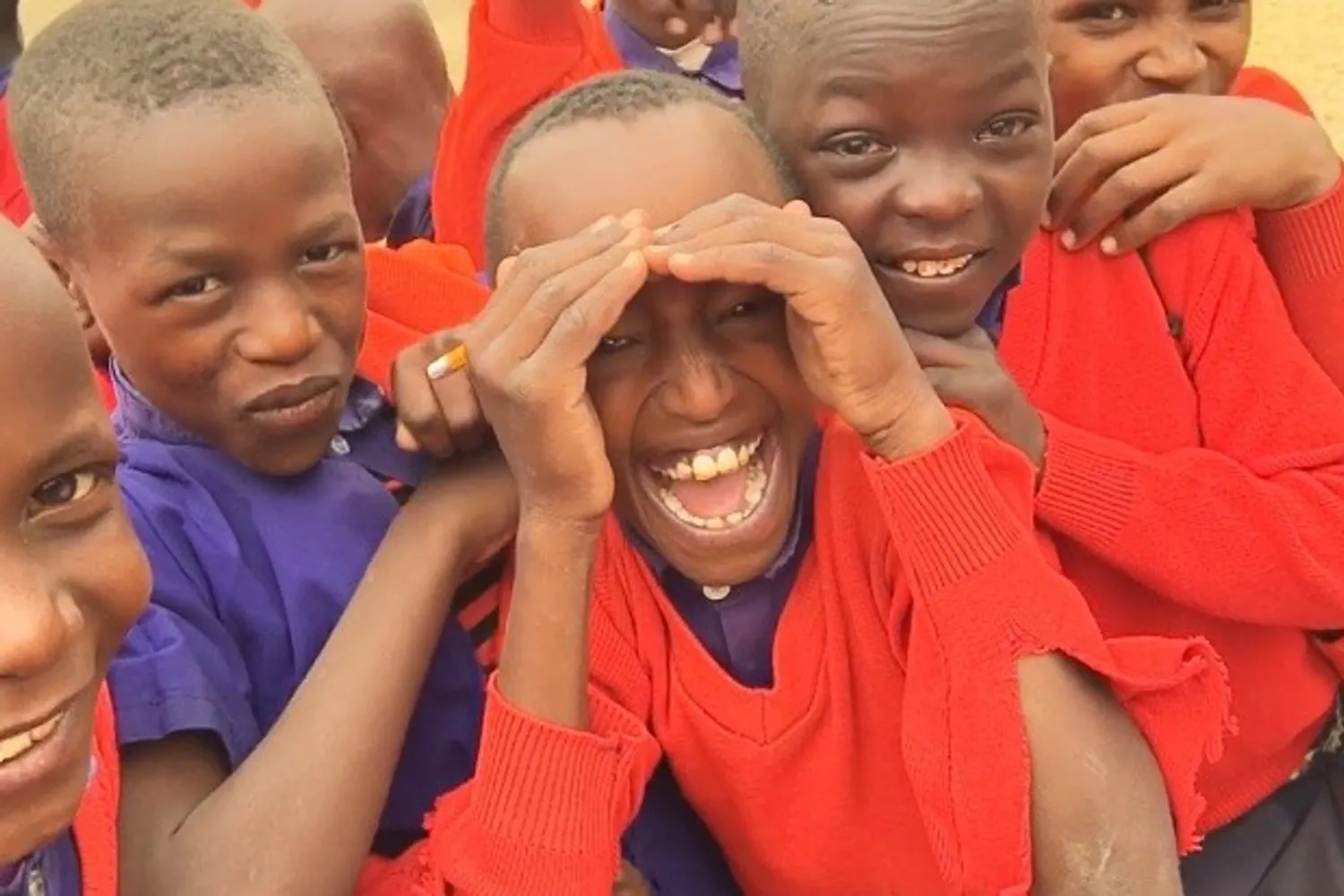 Schoolchildren of the Meserani Chini community supported by Two Hands One Heart TZ