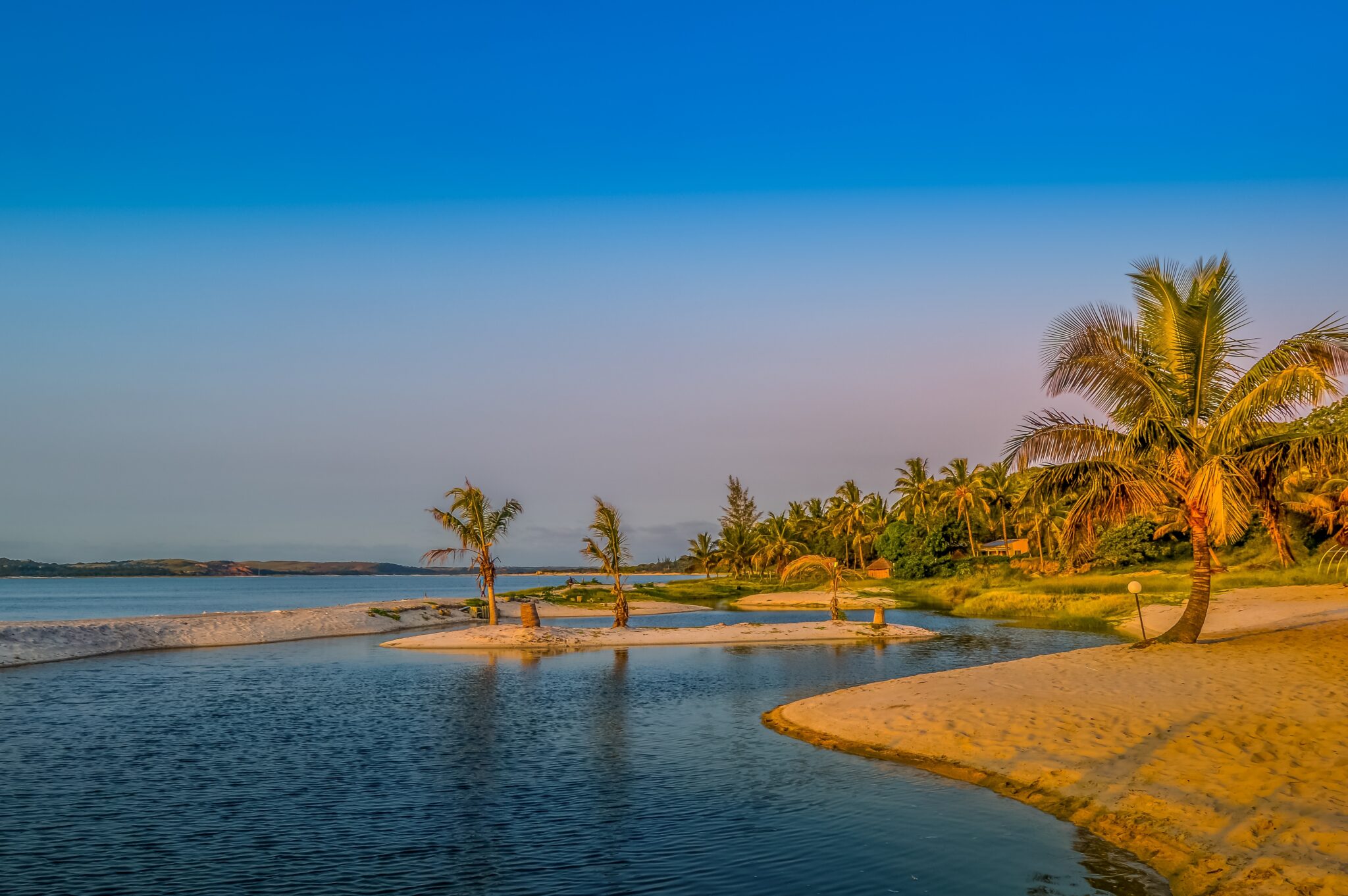 Luxurious beach resort on the coast of Mozambique after a luxury african safari