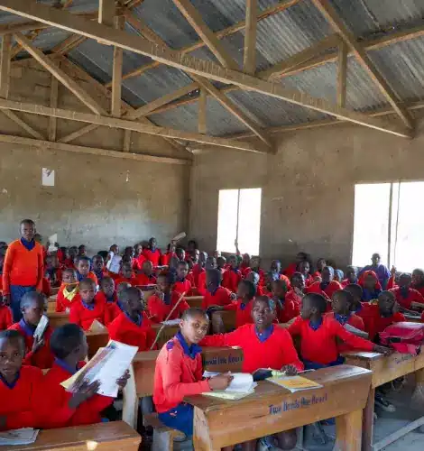 Education program at Meserani Chini Primary School in Tanzania on a luxury African safari